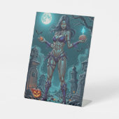 ハロウィーントリートまたはゾンビガールフレンドw脳 台座サイン (正面)