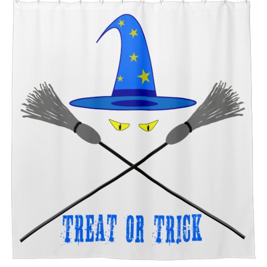 ハロウィーントリートまたはトリック シャワーカーテン (正面)