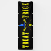 ハロウィーントリートまたはトリック 横断幕 (縦)