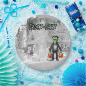 ハロウィーントリートオブトリートフランケンシュタイン ペーパープレート (パーティー)