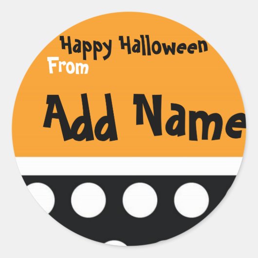 ハロウィーントリートバッグシール ラウンドシール (正面)