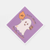 ハロウィーントリート幽霊&スイーツパーティー スタンダードランチョンナプキン (角)
