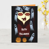 ハロウィーントリート_ カード (黄色い花)