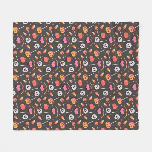 ハロウィーントリート フリースブランケット (正面(横))