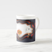 ハロウィーントレンディーデザイン ボーンチャイナマグカップ (正面右)