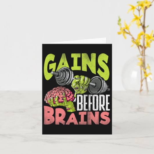 ハロウィーントレーニングゾンビウェイトリフティングゲインベフォー カード (黄色い花)