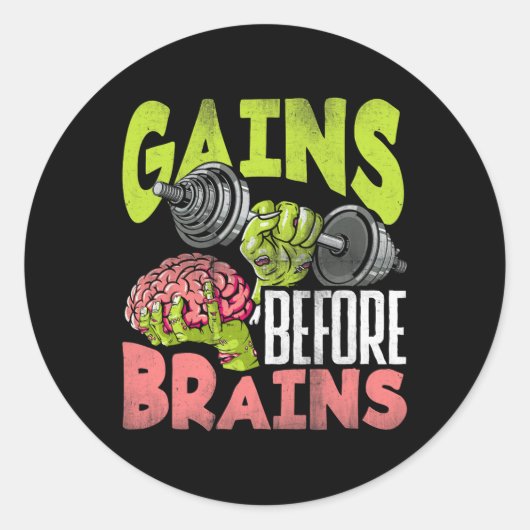 ハロウィーントレーニングゾンビウェイトリフティングゲインベフォー ラウンドシール (正面)