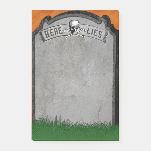 ハロウィーントンムストーン墓スカルクロスボーンズ ポストイット (正面)