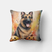 ハロウィーンドイツの羊飼いカボチャ怖い クッション (裏面)