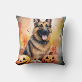 ハロウィーンドイツの羊飼いカボチャ怖い クッション (正面)