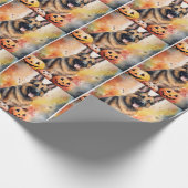 ハロウィーンドイツの羊飼いカボチャ怖い ラッピングペーパー (角)