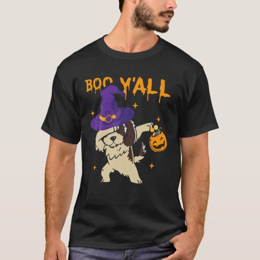 ハロウィーンドウィッチハットカボチャ動物L Tシャツ (正面)