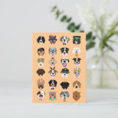 ハロウィーンドッグ顔 ポストカード (スタンド正面)