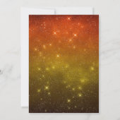 ハロウィーンドファンシーレス誕生日ウィッチ幽霊オレンジ 招待状 (裏面)