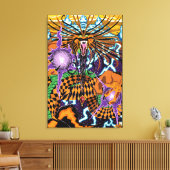 ハロウィーンドラゴンストレッチキャンバスアートプリント キャンバスプリント (インサイチュ (リビング))