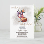 ハロウィーンドリンクパンプキンブライダルシャワー 招待状 (スタンド正面)