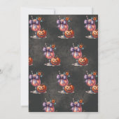 ハロウィーンドリンクパンプキンブライダルシャワー 招待状 (裏面)