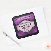 ハロウィーンドリンクラベルパープル&ブラックラージスクエア スクエアシール (封筒)