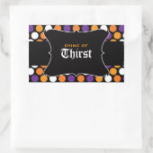 ハロウィーンドリンク/トリートラベル 長方形シール (バッグ)