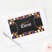 ハロウィーンドリンク/トリートラベル 長方形シール (封筒)