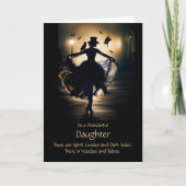 ハロウィーンドーターウィッチー女性ファミリアズフクロウ カード (正面)