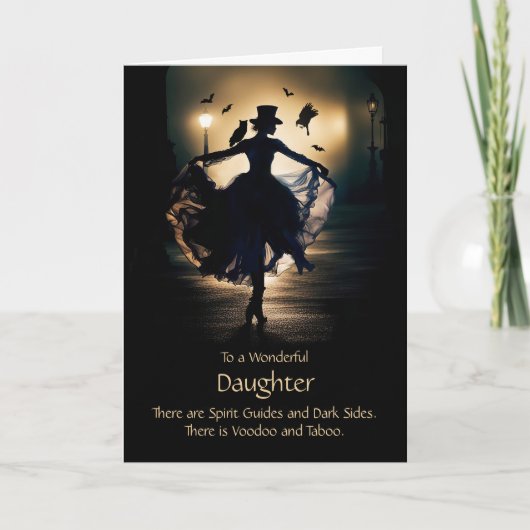 ハロウィーンドーターウィッチー女性ファミリアズフクロウ カード (正面)