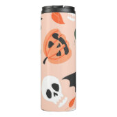 ハロウィーンドードル、カボチャ、こうもりパターン。 タンブラー (裏面)