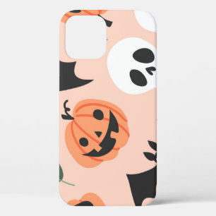 ハロウィーンドードル、カボチャ、こうもりパターン。 iPhone 12ケース