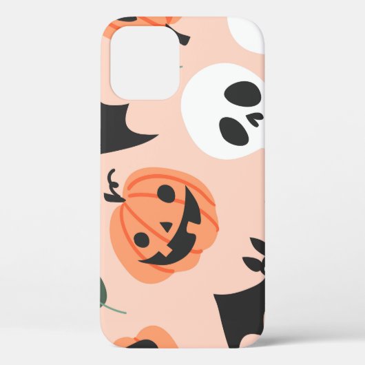 ハロウィーンドードル、カボチャ、こうもりパターン。 Case-Mate iPhoneケース (裏面)
