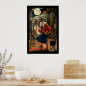 ハロウィーンナイトの魔女 ポスター (キッチン)