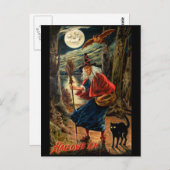 ハロウィーンナイトの魔女 ポストカード (正面/裏面)