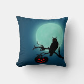 ハロウィーンナイトカボチャフクロウ クッション (正面)