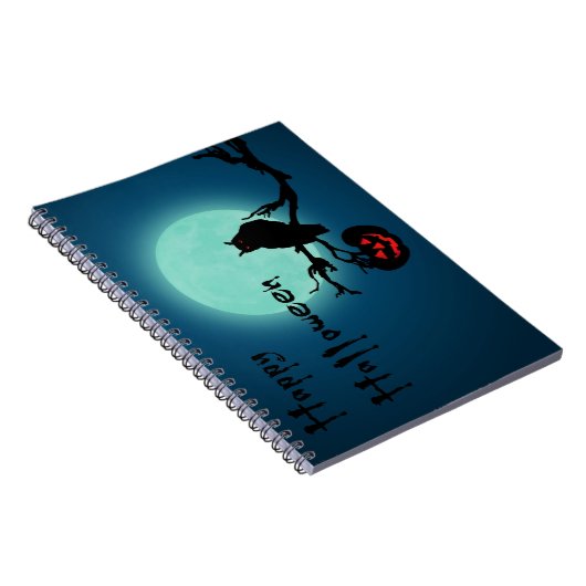 ハロウィーンナイトカボチャフクロウ ノートブック (右側)