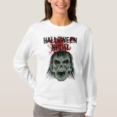 ハロウィーンナイトグール長袖Tシャツ Tシャツ (正面)