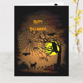 ハロウィーンナイトハッピーハローウィン! カード (黄色い花)
