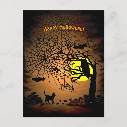 ハロウィーンナイトハッピーハローウィン! ポストカード (正面)