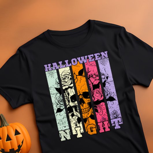 ハロウィーンナイトパステルカラースカル Tシャツ
