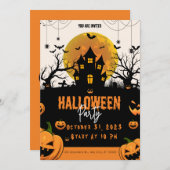 ハロウィーンナイトパーティの招待状 招待状 (正面/裏面)