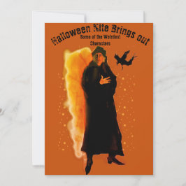 ハロウィーンナイトパーティーミステリアスキャラクター 招待状