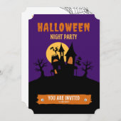 ハロウィーンナイトパーティー招待状 招待状 (正面/裏面)