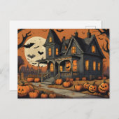 ハロウィーンナイト幽霊のよく出るハウスオブホラー シーズンポストカード (正面/裏面)