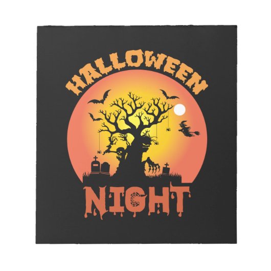 ハロウィーンナイト誕生日 ノートパッド (正面)