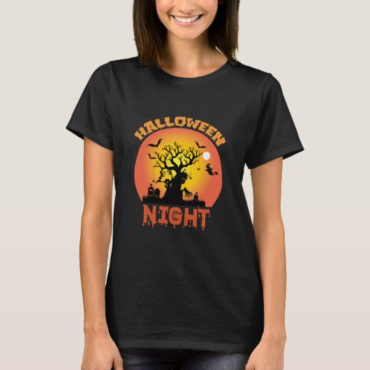ハロウィーンナイト誕生日 Tシャツ (正面)