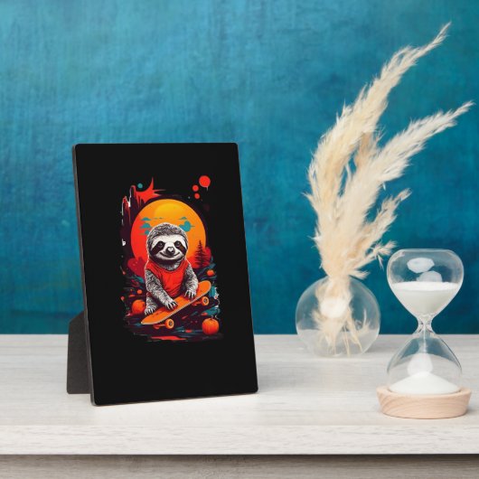 ハロウィーンナイトTのスケートボード付きスロクラシックース フォトプラーク (側面)