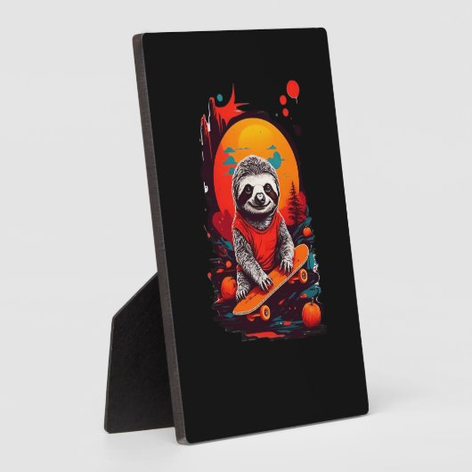 ハロウィーンナイトTのスケートボード付きスロクラシックース フォトプラーク (側面)