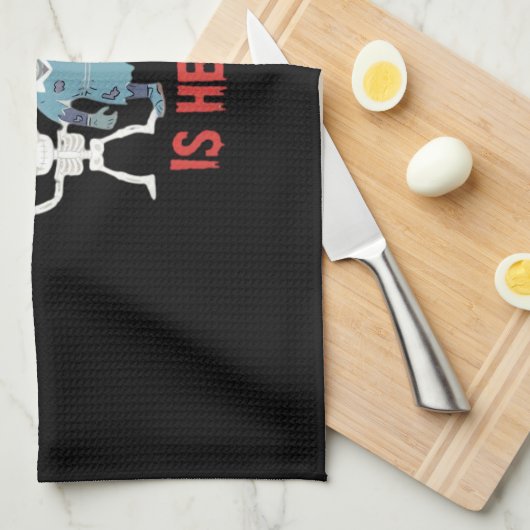 ハロウィーンナースおもしろい幽霊スケルトンゾンビエッセント キッチンタオル (四つ折り)