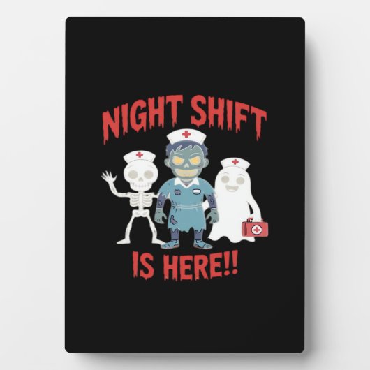 ハロウィーンナースおもしろい幽霊スケルトンゾンビエッセント フォトプラーク (正面)