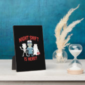 ハロウィーンナースおもしろい幽霊スケルトンゾンビエッセント フォトプラーク (側面)