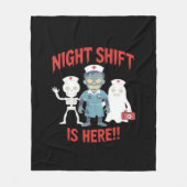 ハロウィーンナースおもしろい幽霊スケルトンゾンビエッセント フリースブランケット (正面)