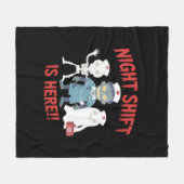 ハロウィーンナースおもしろい幽霊スケルトンゾンビエッセント フリースブランケット (正面(横))